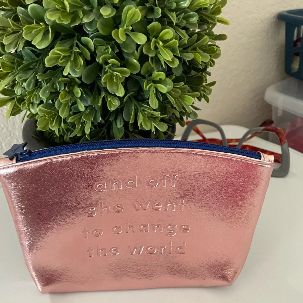2 for 1 Ipsy Pink & Green Glitter and A Gold Cosmetic Bags Like New just for you